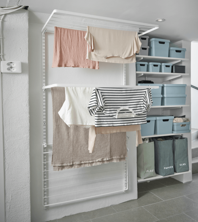 Elfa Laundry Bundle - 60cm & 90cm Options | Space-Saving Laundry Storage Solution for Small Homes & Apartments