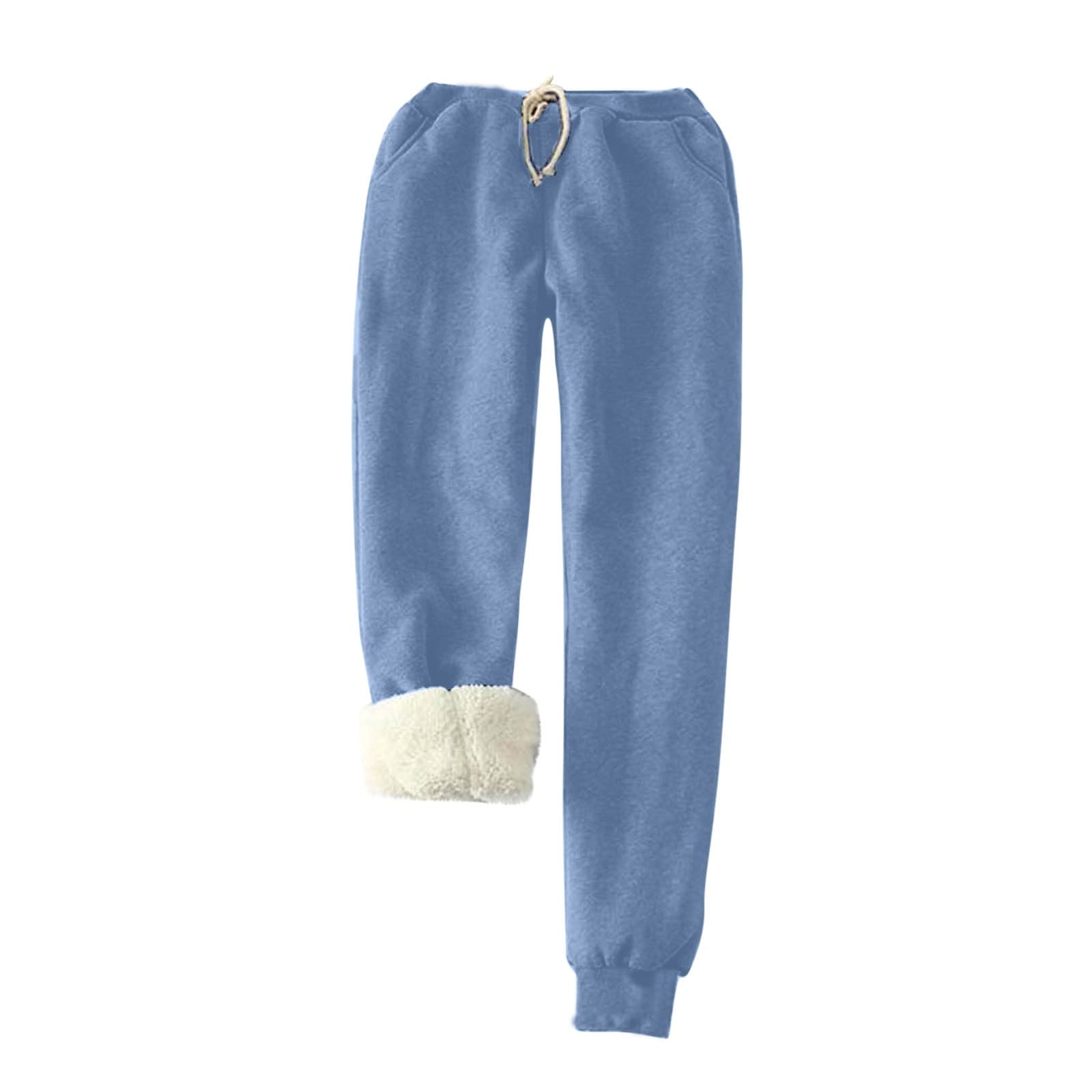 Women's Fleece-Lined Sweatsuit Set - Soft & Warm Sherpa Sweatshirt & Sweatpants 2-Piece Lounge Outfit for Winter Comfort, Home Relaxation & Casual Wear