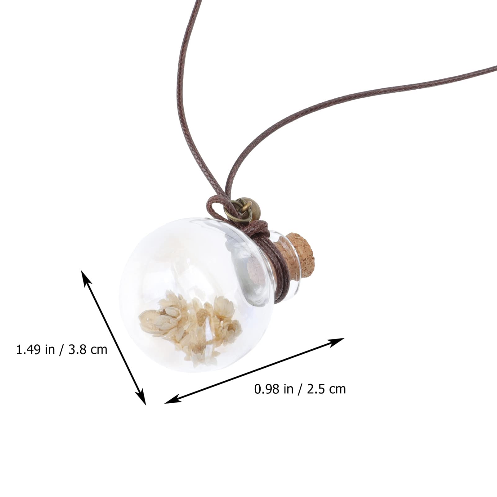 Beaupretty 4pcs Refillable Perfume Bottle Pendant - Car Interior Hanging Ornament, Glass Aromatherapy Air Freshener, Auto Perfume Necklace for Home, Office, and Travel Use