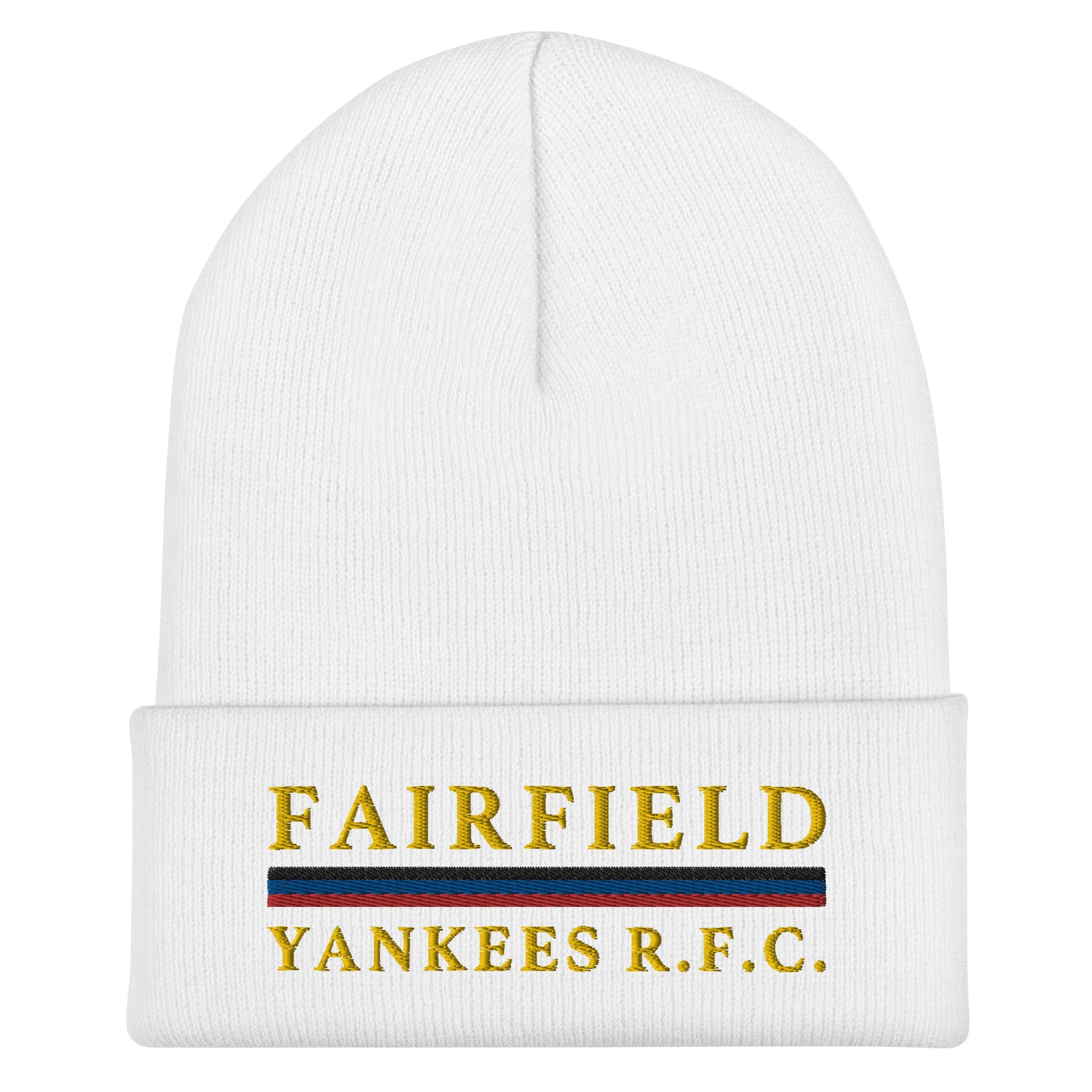 Fairfield Yankees RFC Cuffed Beanie - Winter Knit Hat for Men & Women - Cozy & Warm Skull Cap for Cold Weather - Perfect for Football Games, Outdoor Sports & Casual Wear