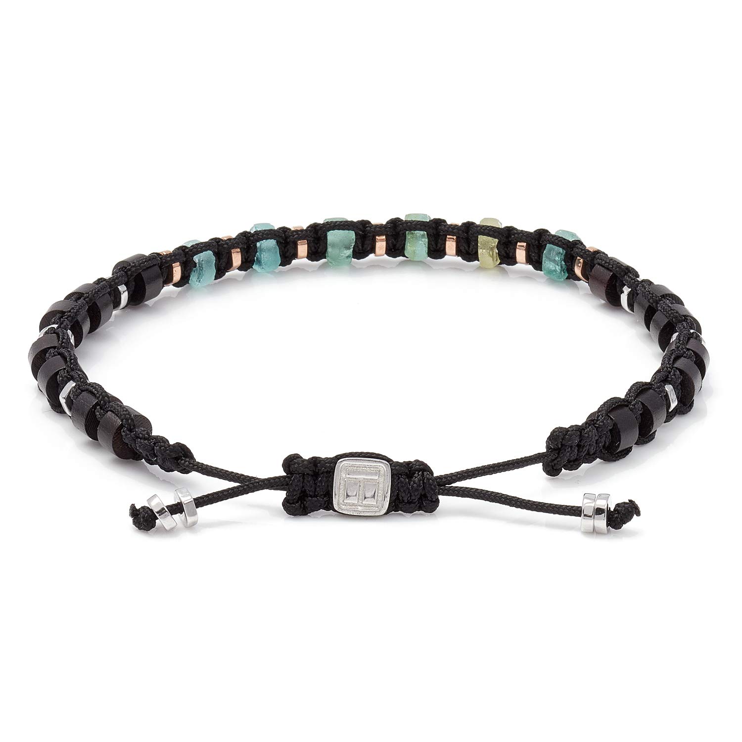 Men's Green Roman Glass Macrame Imperial Bracelet – Handmade Beaded Jewelry for Men, Unique Gift for Him, Perfect for Casual Wear & Special Occasions