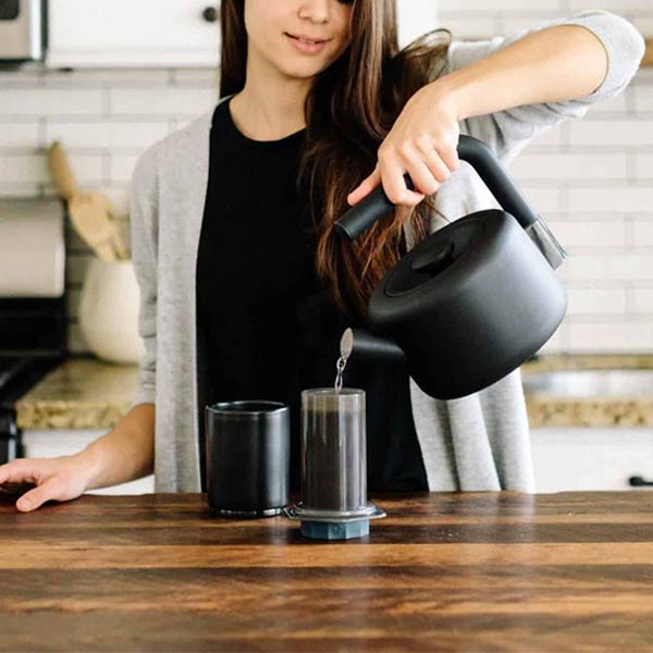 Fellow Clyde Stovetop Kettle - Premium Stainless Steel Tea Kettle for Gas & Electric Stoves - Perfect for Pour Over Coffee, Tea Brewing & Home Kitchen Use