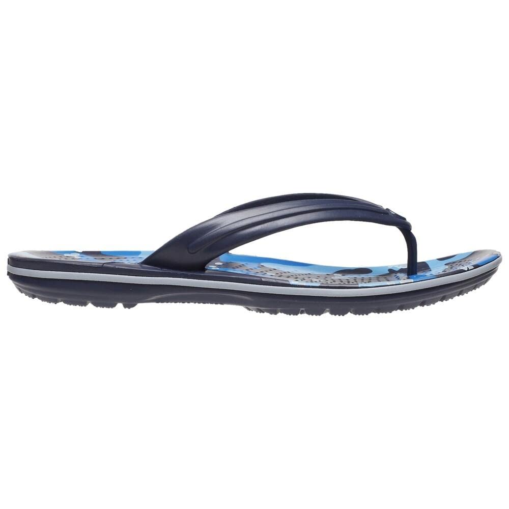 Crocs Unisex Classic Clogs - Comfortable Slip-On Water Shoes for Men & Women, Navy Multi Color, Size 6 US - Perfect for Beach, Pool, Garden & Casual Wear
