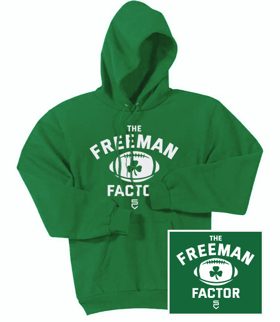 The Freeman Factor GREEN Hoodie Sweatshirt - Soft Cotton Pullover for Men & Women | Perfect for Outdoor Activities, Gym & Casual Wear