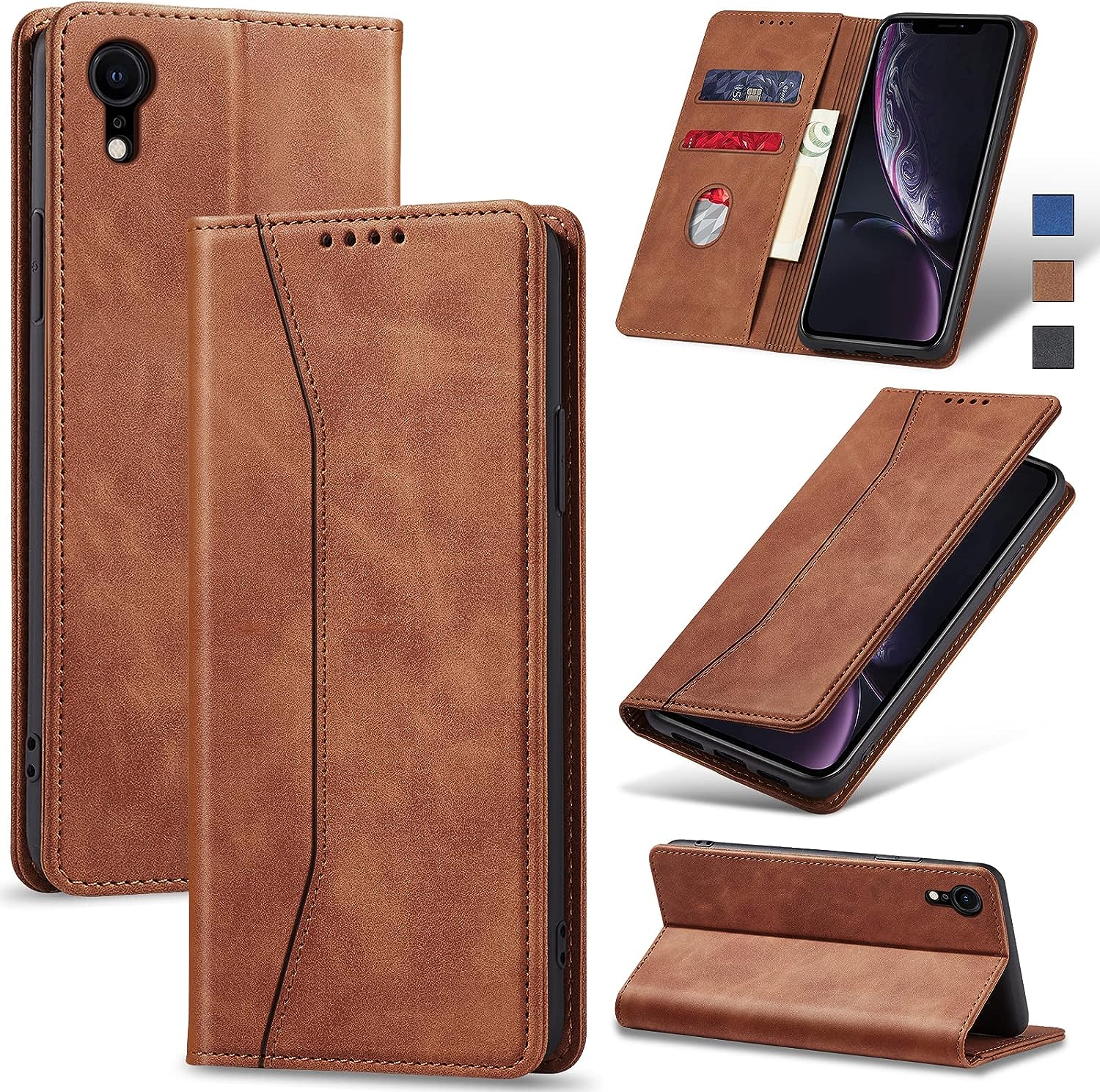 OnePlus 11 5G Leather Magnetic Folio Cover - Premium Protective Phone Case in Black | Slim Fit with Strong Magnetic Closure | Perfect for Work, Travel & Everyday Use