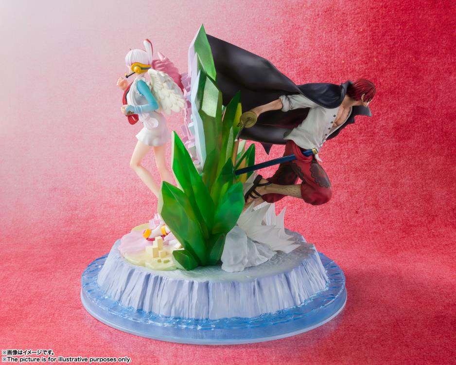 Figuarts Zero Extra Battle One Piece Film: Red Shanks and Uta Anime Statue - Premium Collectible for Anime Fans, Display for Home & Office Decor