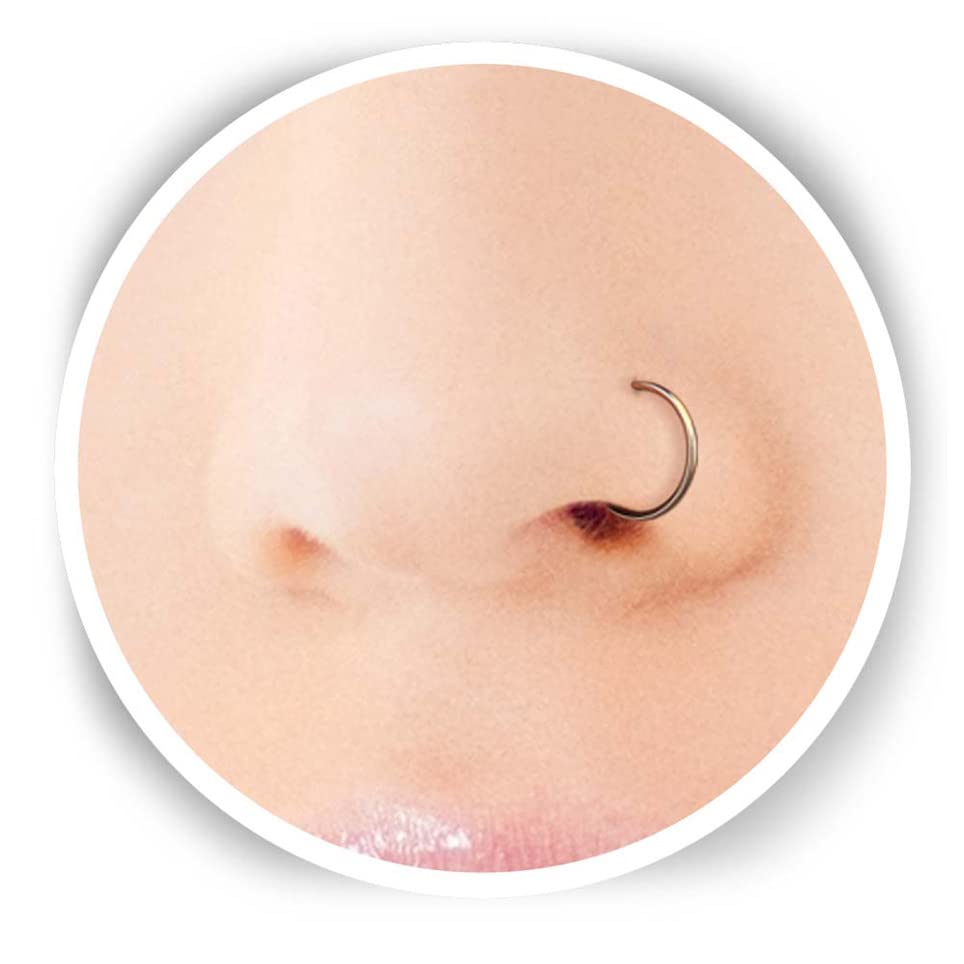 14K Rose Gold Tiny Nose Ring - 24 Gauge 8mm Snug Hoop for Thin Nose Piercings | Perfect for Everyday Wear, Special Occasions & Minimalist Jewelry Lovers