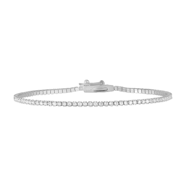 Elegant Silver Thin Tennis Bracelet for Women - Perfect for Weddings, Parties & Everyday Wear