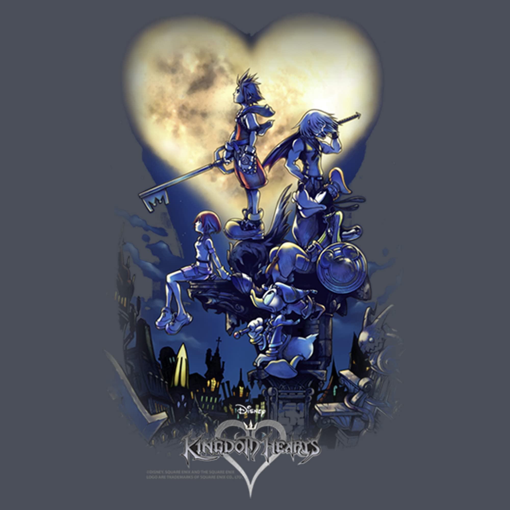 Disney Kingdom Hearts Poster Logo Women's Racerback Tank Top - Anime Gaming Graphic Tee for Cosplay, Gift & Casual Wear
