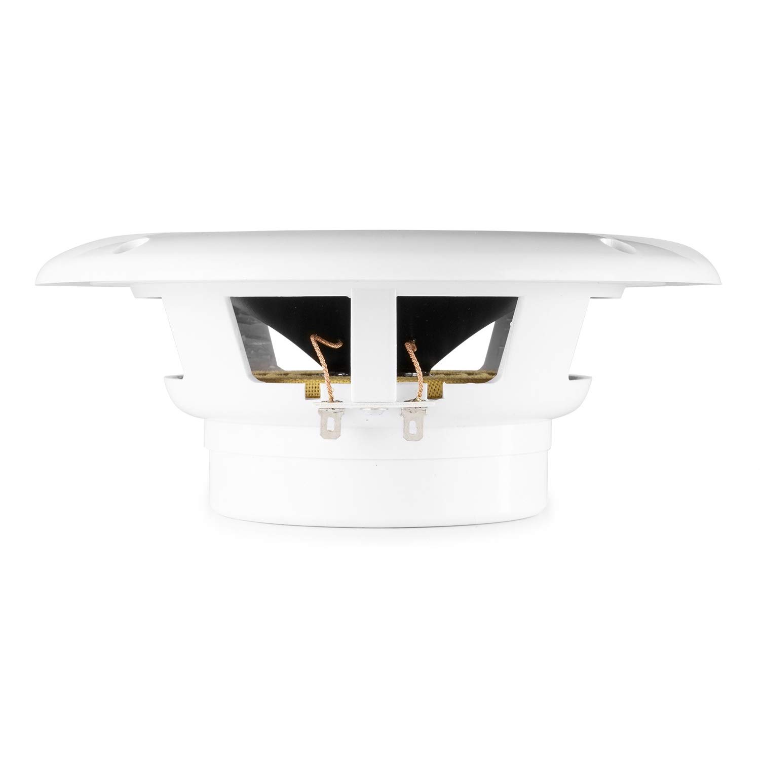VONYX 6x6.5 Inch White Waterproof Ceiling Speakers - IP44 Rated Outdoor Garden Bathroom Marine Audio System - 2-Way Passive 300W Home Installation Sound Kit for Patio, Poolside, and Indoor Entertainment