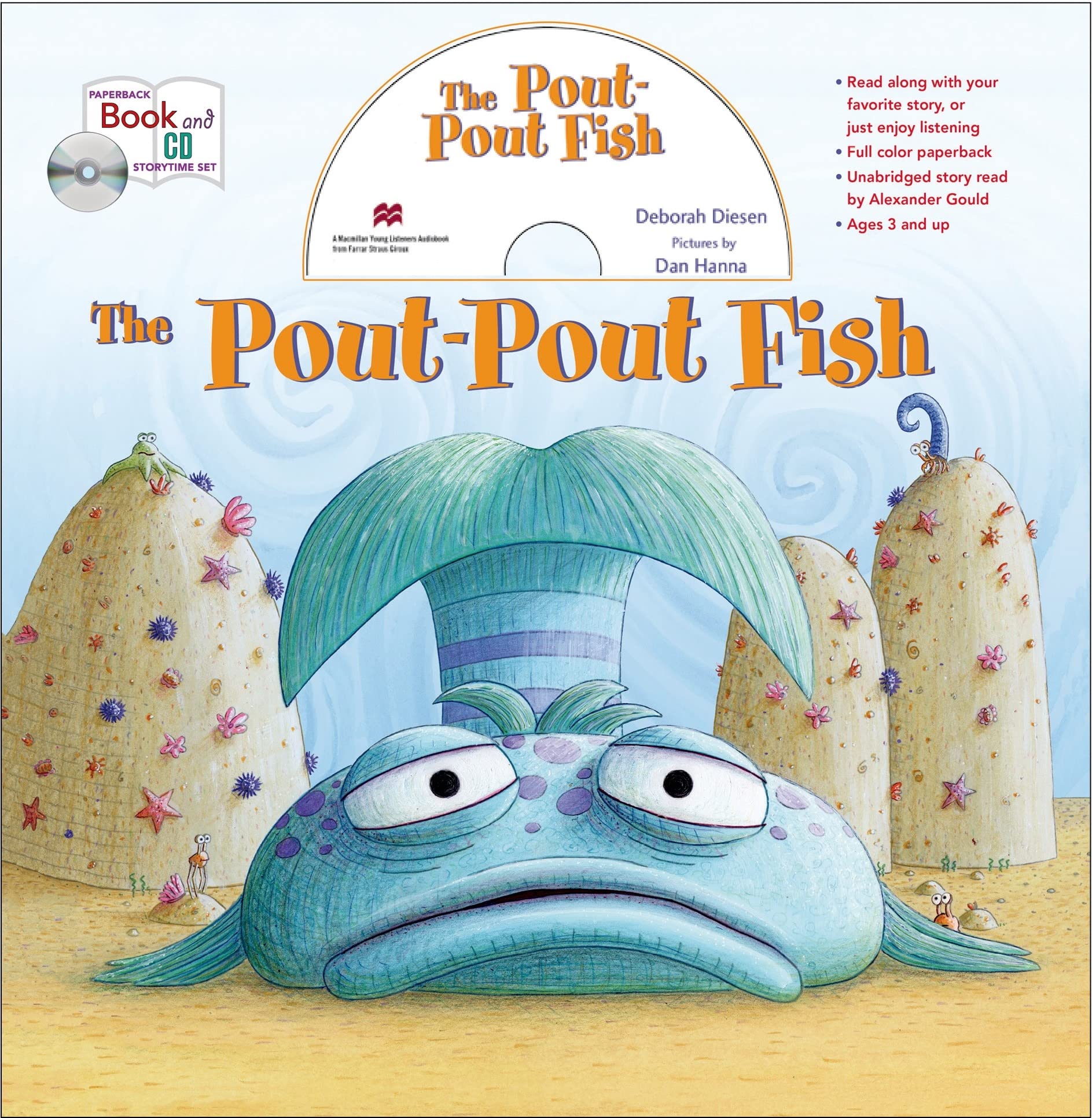 The Pout-Pout Fish Book and CD Storytime Set - Children's Read-Along Adventure Book with Audio CD for Bedtime & Classroom Reading