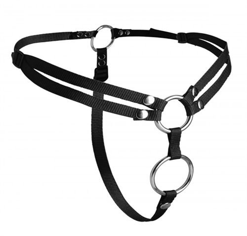 WALLER PAA Adjustable Strap-On Harness for Women - Double Penetration Adult Toy for Lesbian Couples & Solo Play - Perfect for Role Play & BDSM Scenes