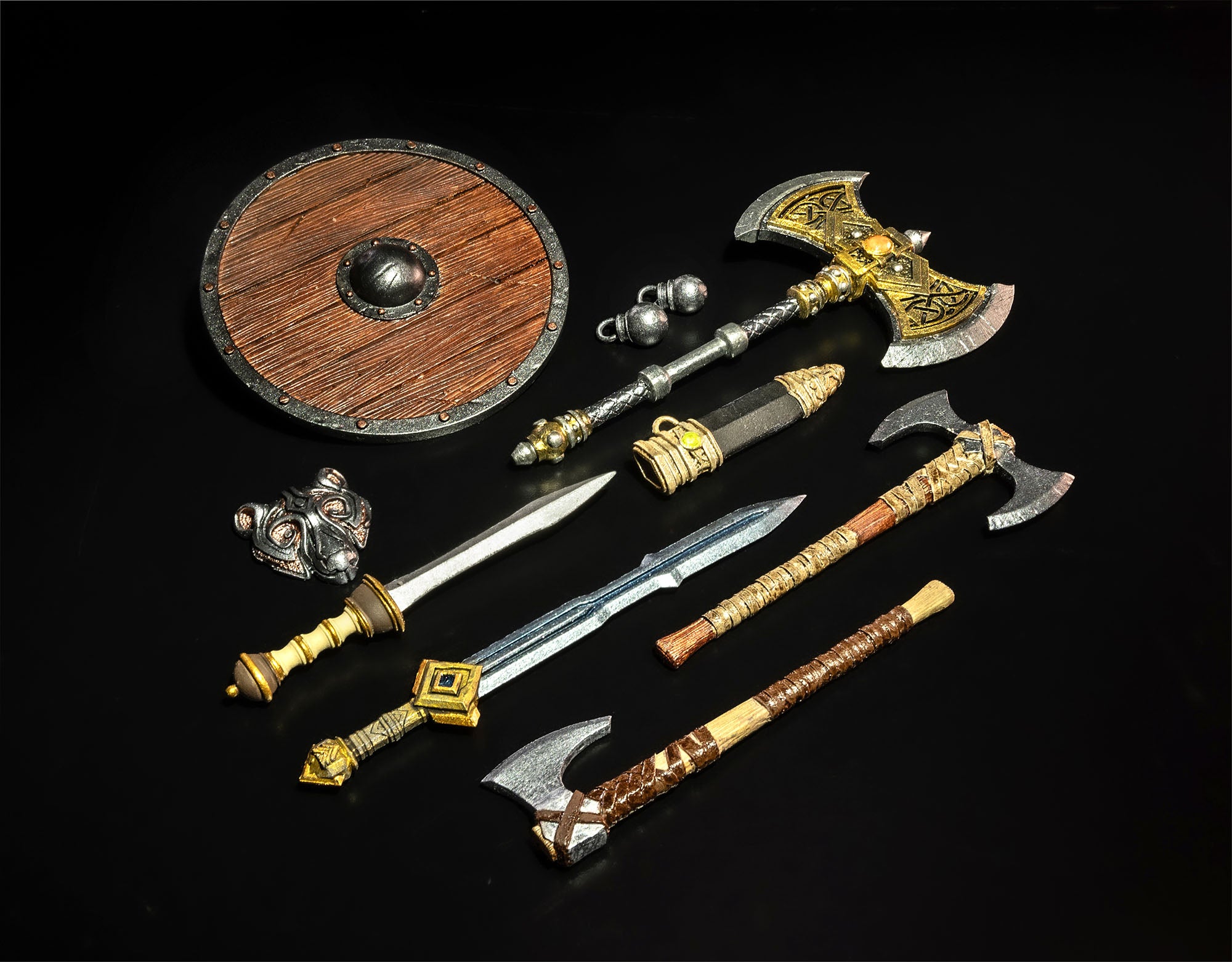 Mythic Legions: Rising Sons Barbarian Weapons Set - Action Figure Accessories for Collectors | Preorder Now for Epic Fantasy Battles and Display