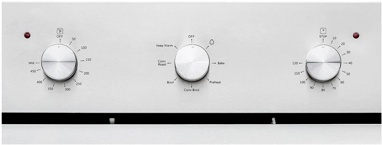 Empava 24 Inch Stainless Steel Electric Single Wall Oven - EMP V24WOB14 | Perfect for Modern Kitchens, Baking & Roasting