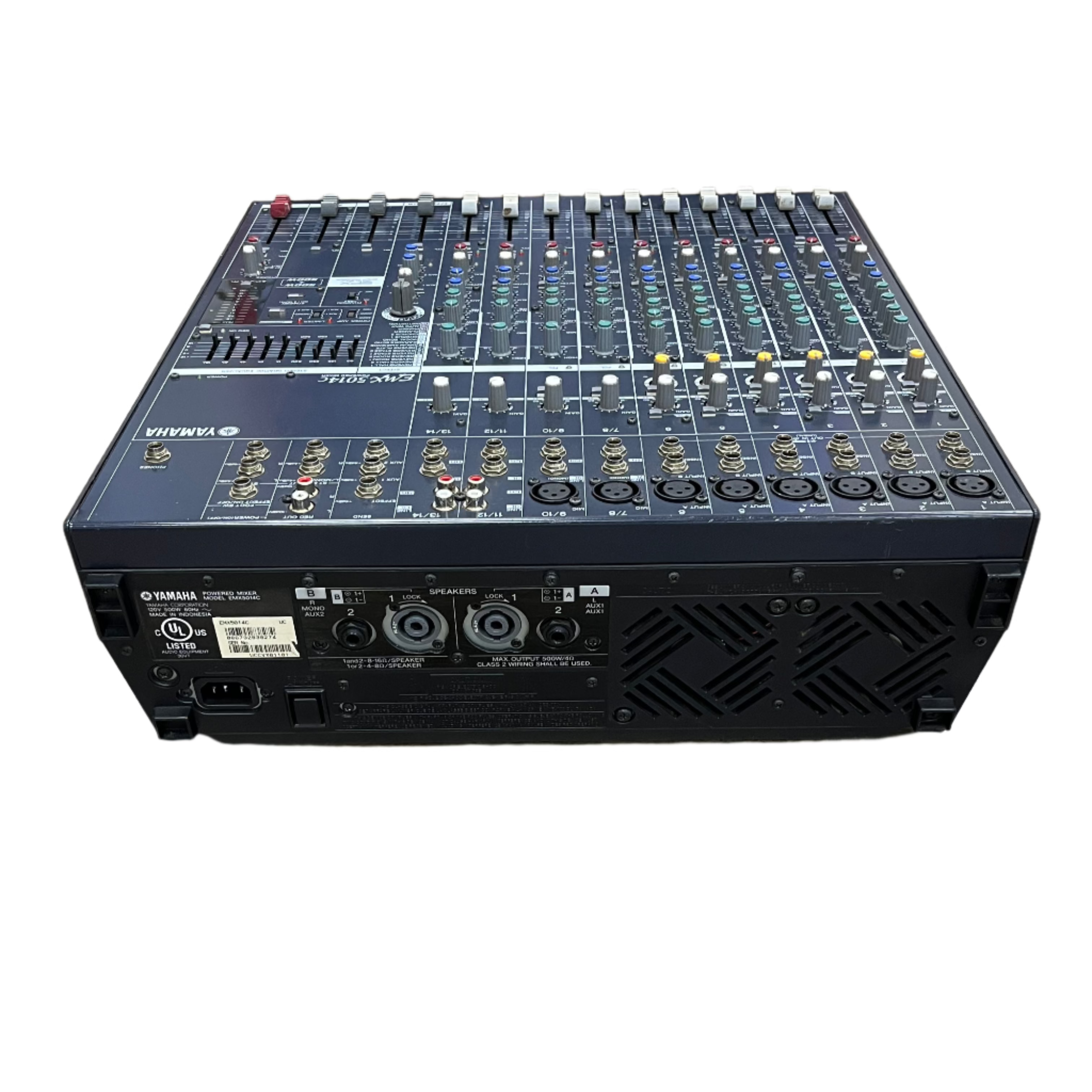 Yamaha 5014C Professional Power Mixer - 4-Channel Audio Mixer with Built-in Amplifier for Live Performances, DJ Sets, and Studio Recording