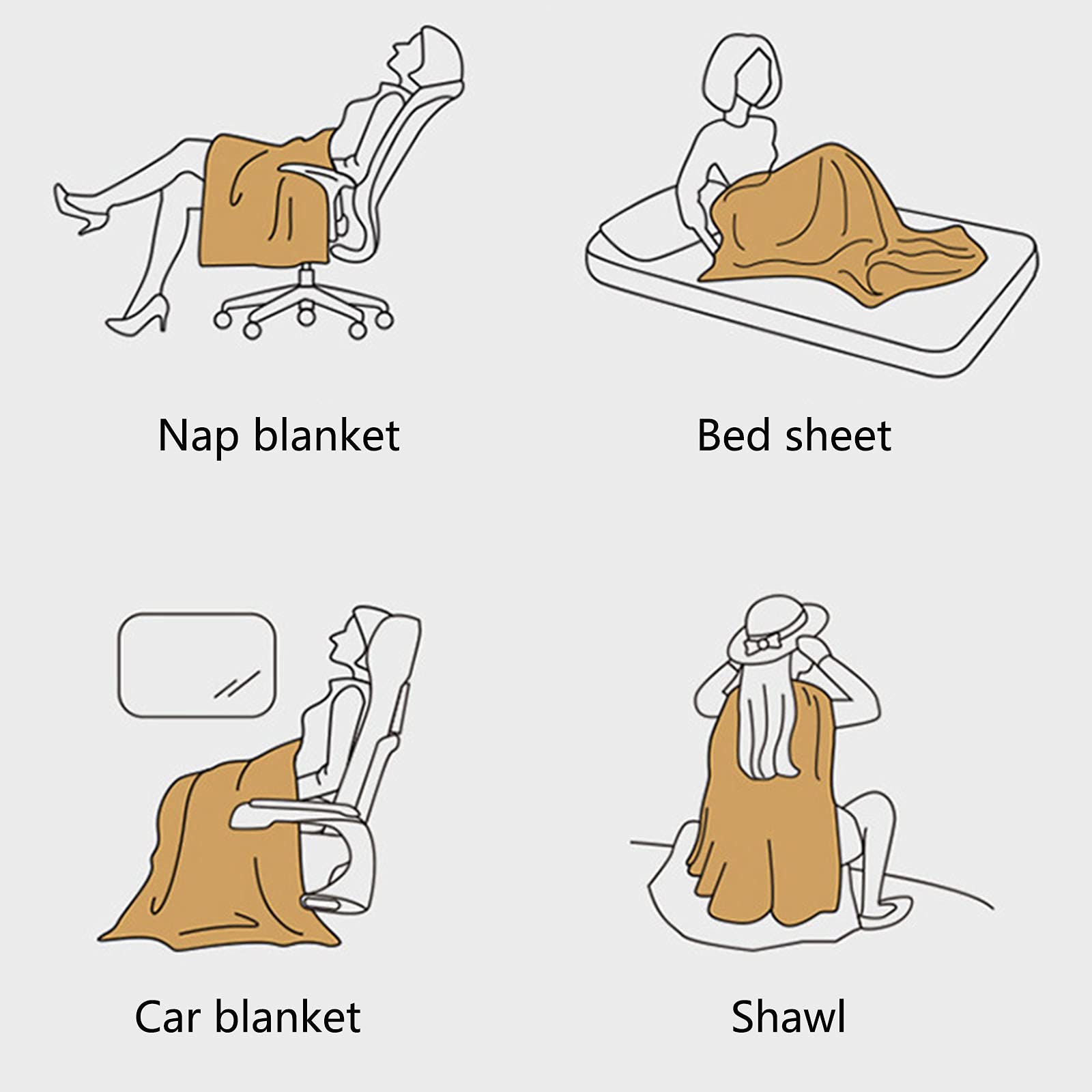 Lightweight Cooling Blanket for Hot Sleepers - 100% Cotton Summer Throw Blanket, Ultra Soft & Breathable for Night Sweat Relief - Perfect for Bedroom, Sofa & Travel Use
