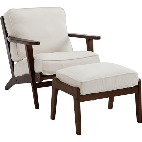 Chair Ottoman Set/ Beige