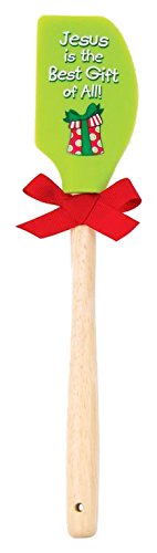 Brownlow Gifts Silicone Spatula Set - Jesus is The Best Gift - Heat-Resistant Kitchen Utensils for Baking, Cooking & Serving - Perfect Christian Gift for Weddings, Housewarmings & Religious Occasions