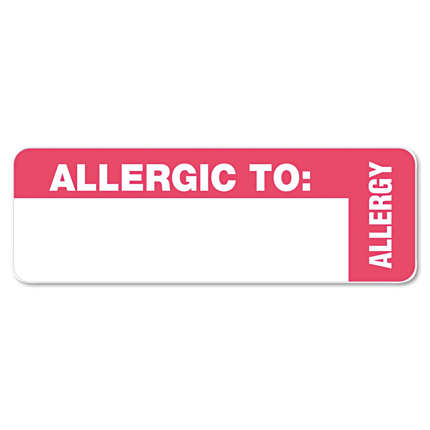 Allergy Warning Medical Labels 1x3 White 500/Roll for Healthcare & Pharmacy