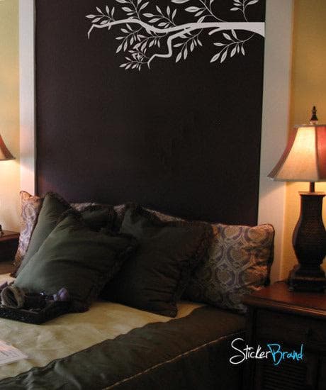 Half Floral Branch Vinyl Wall Decal Sticker #417 - Perfect for Home Decor, Nursery, Bedroom & Office Wall Art