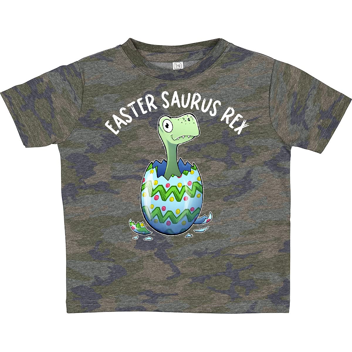 Inktastic Easter Saurus Rex Dinosaur Hatching Easter Egg Toddler T-Shirt - Cute Dino Graphic Tee for Boys & Girls - Perfect for Easter Outfits, Egg Hunts & Spring Celebrations