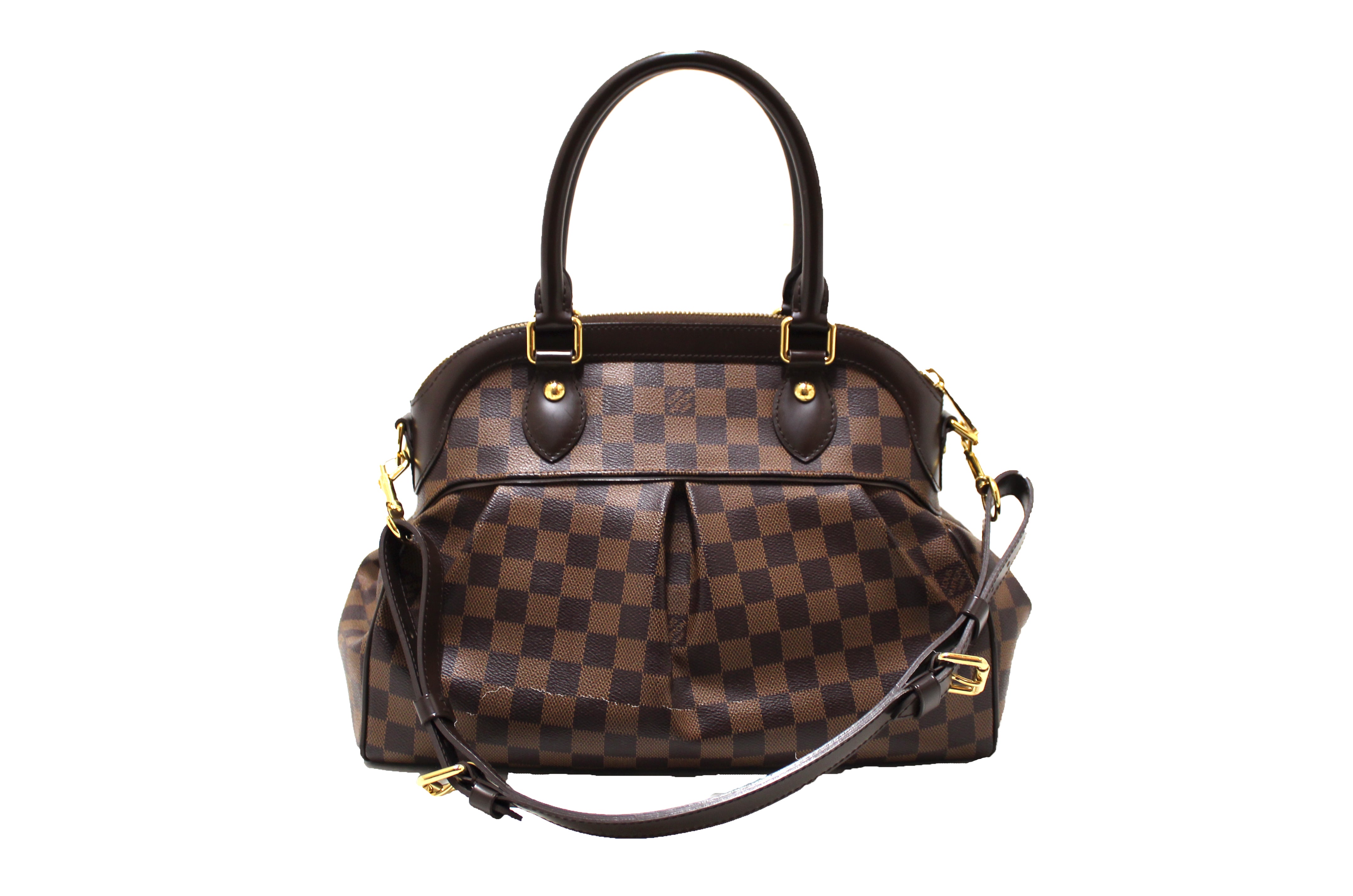 Authentic Louis Vuitton Damier Ebene Canvas Trevi GM Shoulder Bag for Women | Luxury Designer Handbag | Perfect for Work, Travel & Everyday Use