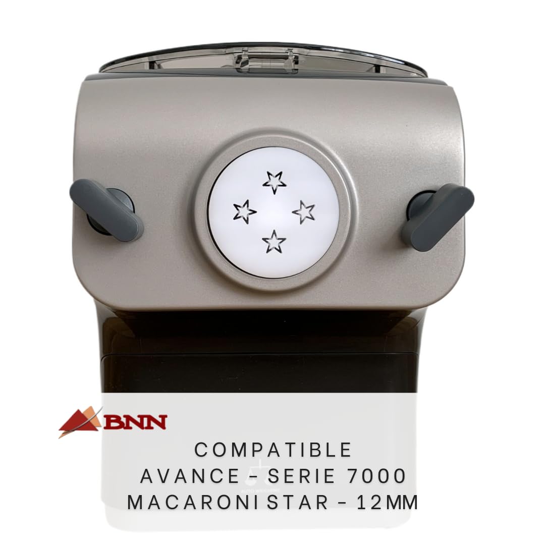BNN Macaroni Star Pasta Disc - 12mm (AMMACS12) - Compatible with Philips Pasta Maker - Perfect for Homemade Pasta, Italian Cuisine & Family Dinners