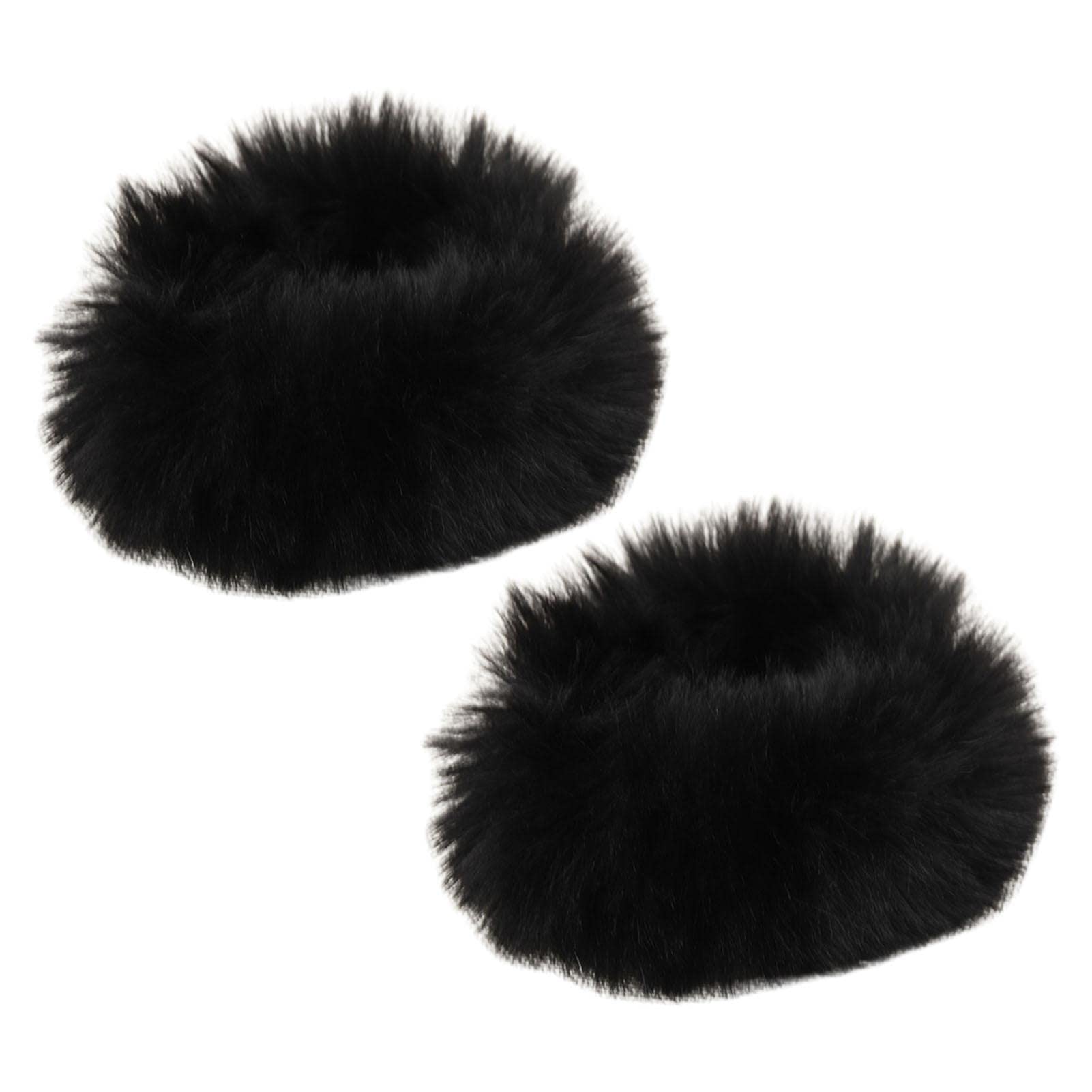 QAHEART 2 Pack Fuzzy Scrunchies Hair Ties - Soft Furry Hair Bands for Women & Girls, Cute Ponytail Holders & Hair Accessories - Perfect for School, Work, Gym and Everyday Use