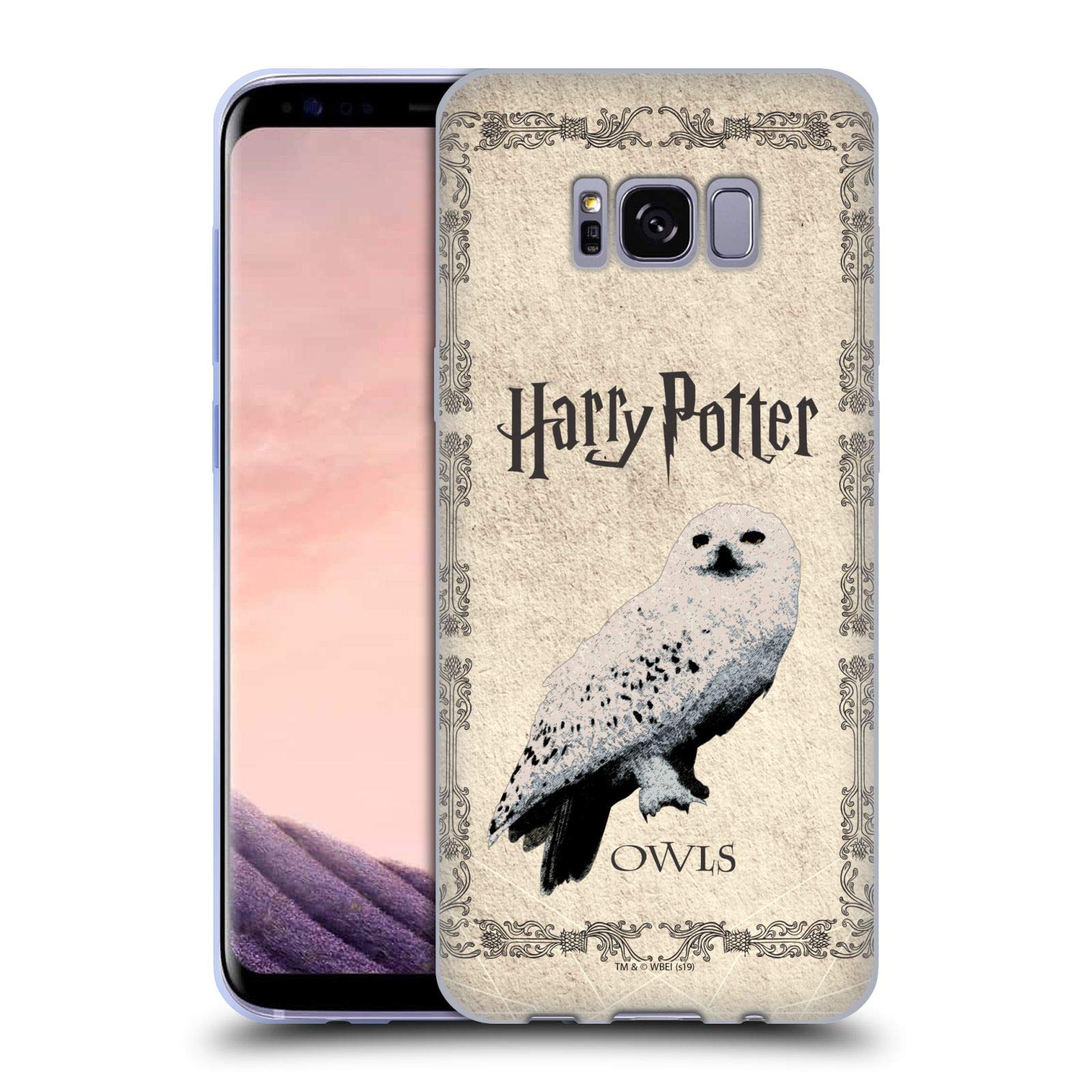 Harry Potter Hedwig Owl Prisoner of Azkaban III Soft Gel Case for Samsung Galaxy S8 - Officially Licensed by Head Case Designs, Perfect for Fans and Daily Protection