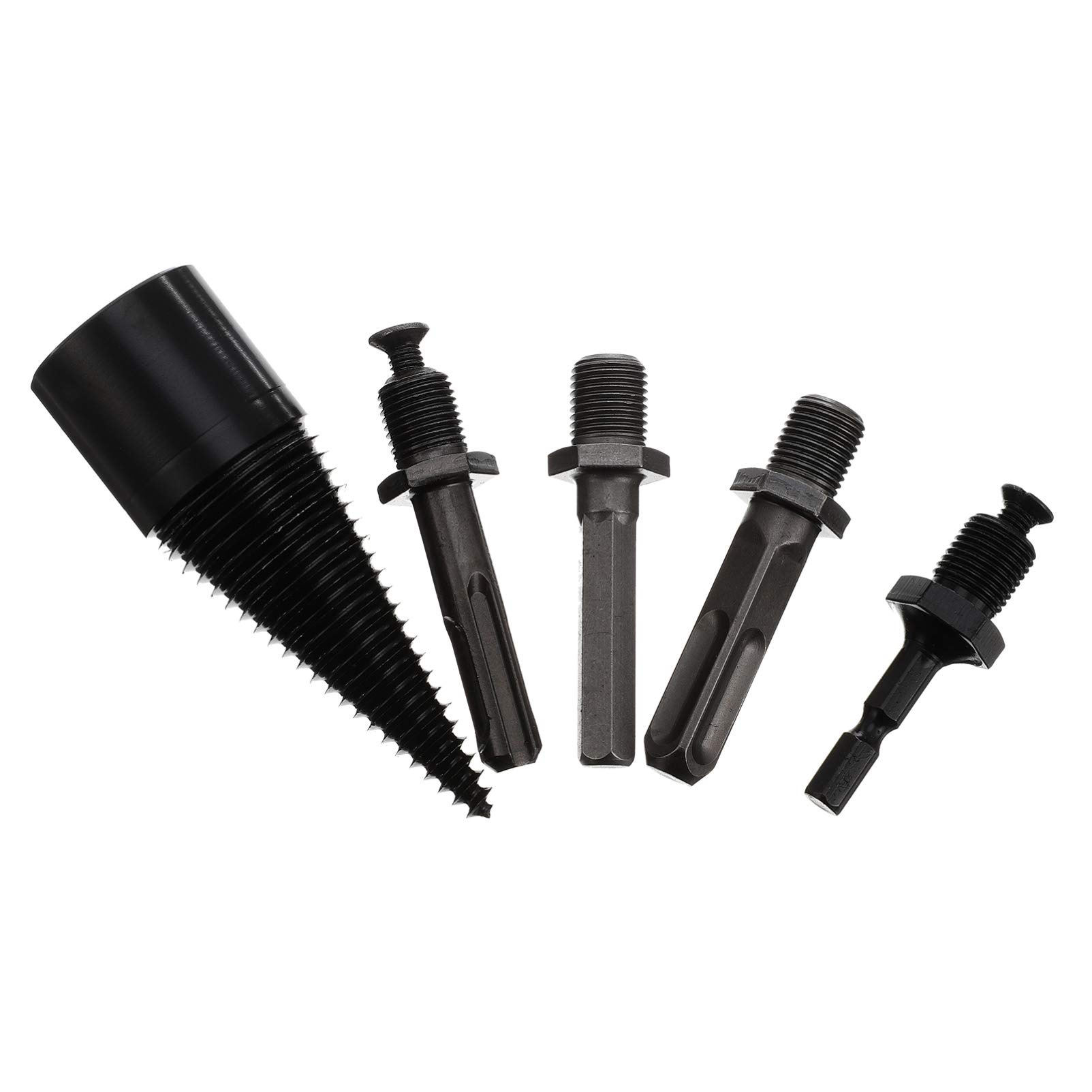 5 Pcs Firewood Splitting Drill Bits - Heavy Duty Wood Splitter Drill Bits for Log Splitting, Firewood Processing & Woodworking - Perfect for DIY, Camping, and Home Improvement Projects