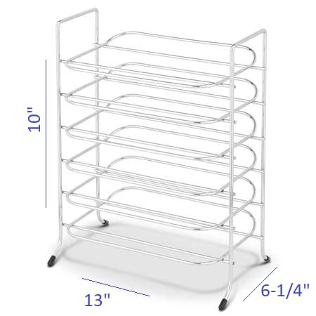 Stainless Steel Dental Tray Rack for Size F Trays - 6 Holder Medical Instrument Organizer (300TRF) | Perfect for Dental Clinics, Hospitals & Sterilization Centers