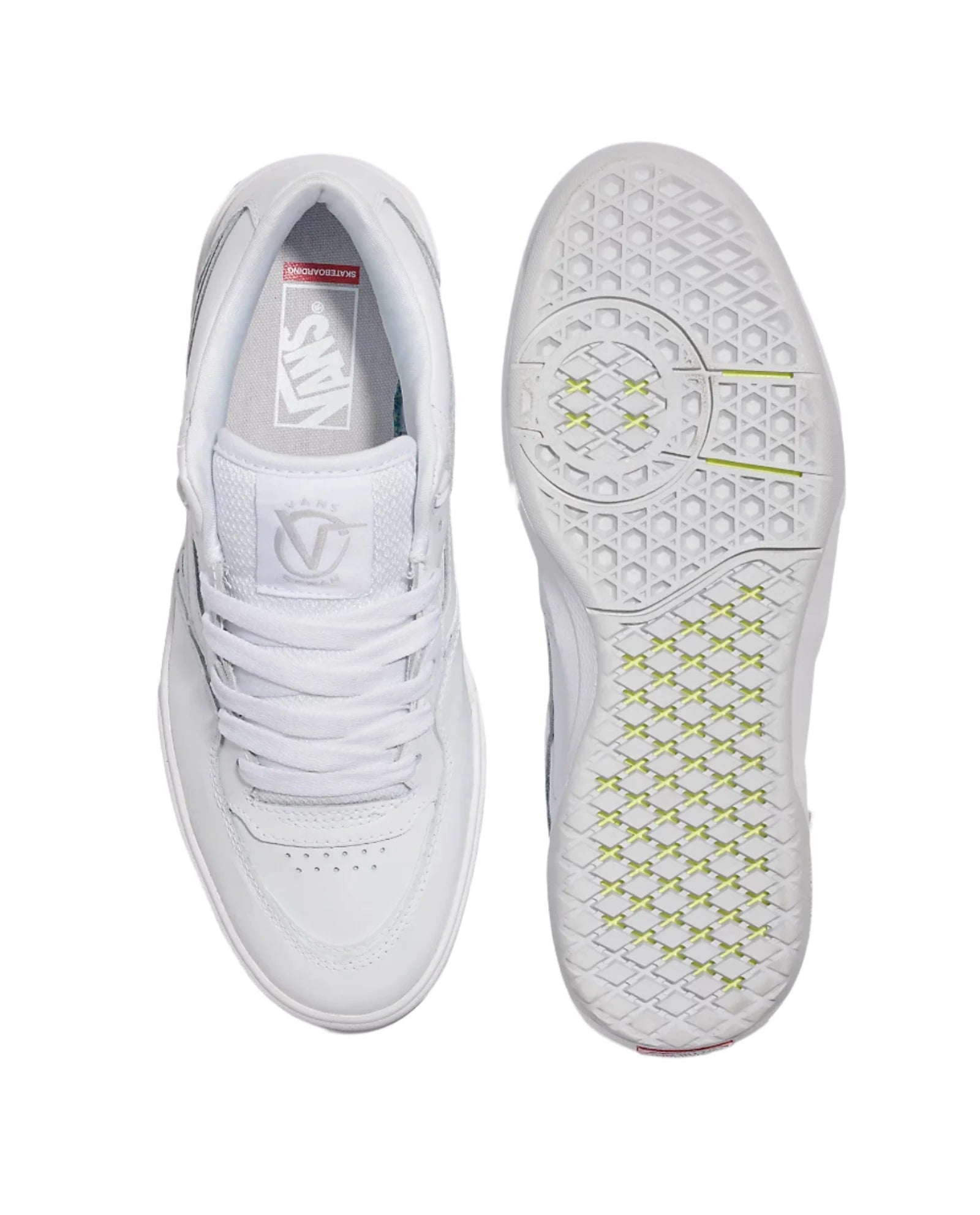 VANS Skate Rowan 2 Leather Skateboarding Shoes for Men - White & Black High-Performance Sneakers for Street Style & Skate Park | Perfect for Skaters, Urban Fashion & Casual Wear