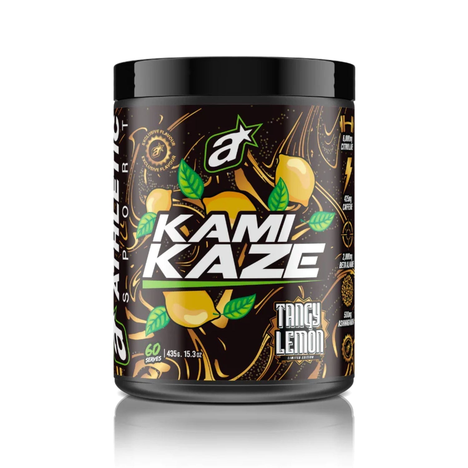 Best Kamikaze Pre-Workout Supplement for Athletes - Energy Booster & Performance Enhancer for Gym, Running & Sports Training