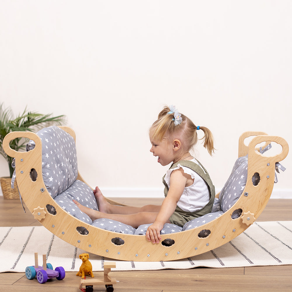 Montessori Balance Board for Kids - Wooden Wobble Board for Toddler Balance Training, Indoor Play & Yoga - Perfect for Home, Classroom & Gym Use