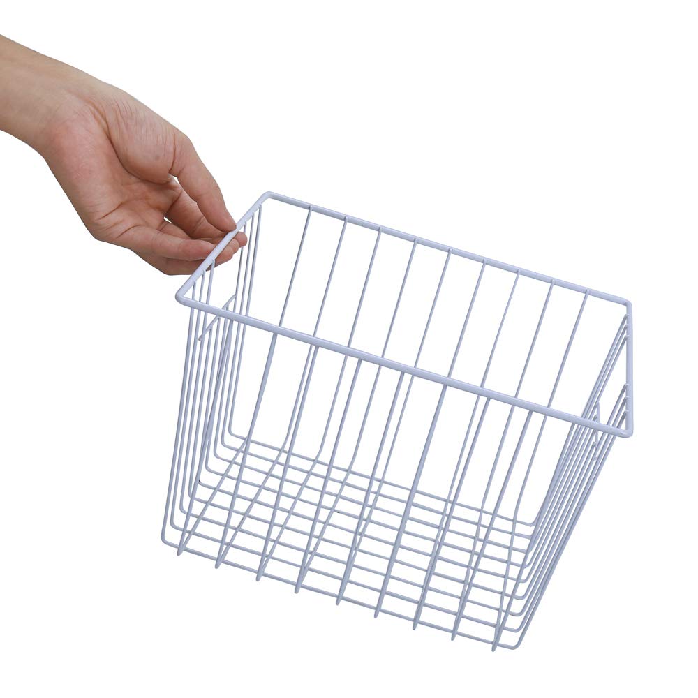3-Pack Metal Wire Freezer Baskets & Refrigerator Storage Organizers - Durable Kitchen & Pantry Organizer Bins for Frozen Food, Vegetables, and Snacks - Perfect for Home, Restaurant, and Office Use
