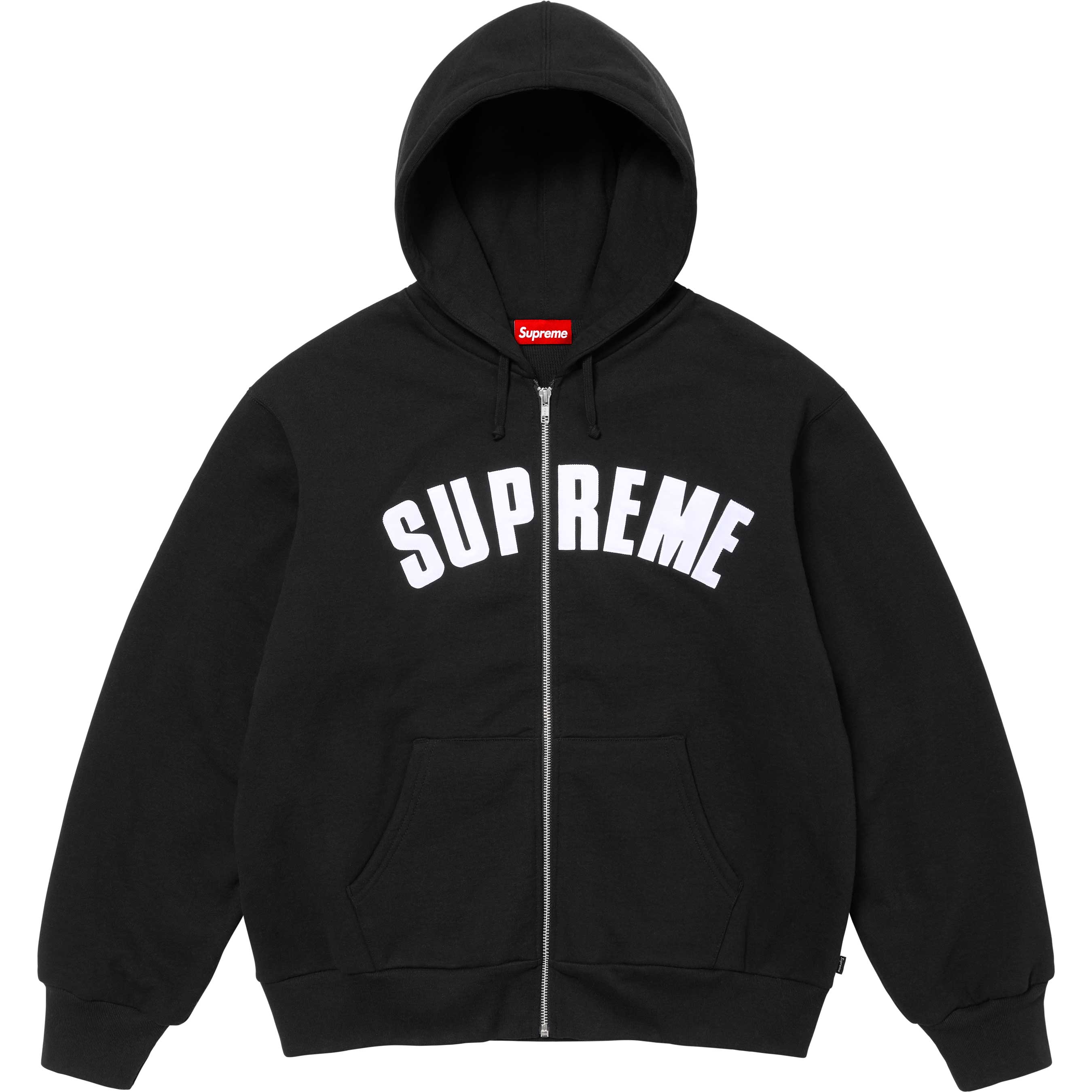 Supreme Arc Thermal Lined Zip Up Hooded Sweatshirt for Men & Women - Warm Winter Jacket with Front Pockets - Perfect for Outdoor Activities, Gym & Casual Wear (Black)
