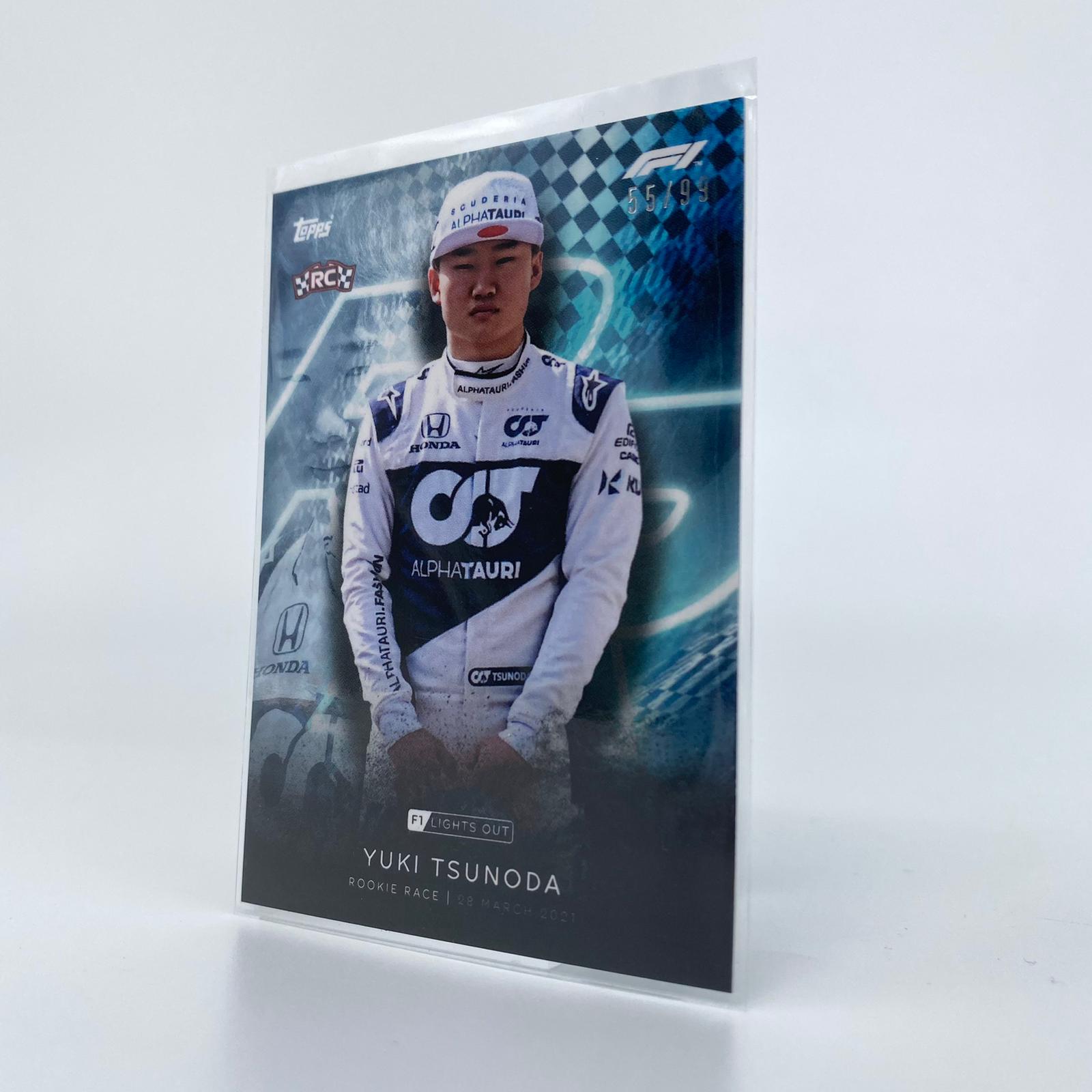 Yuki Tsunoda Rookie Race Blue Parallel F1 Racing Card - Collectible Trading Card for F1 Fans & Motorsport Enthusiasts - Perfect for Display, Trading, and Memorabilia Collections