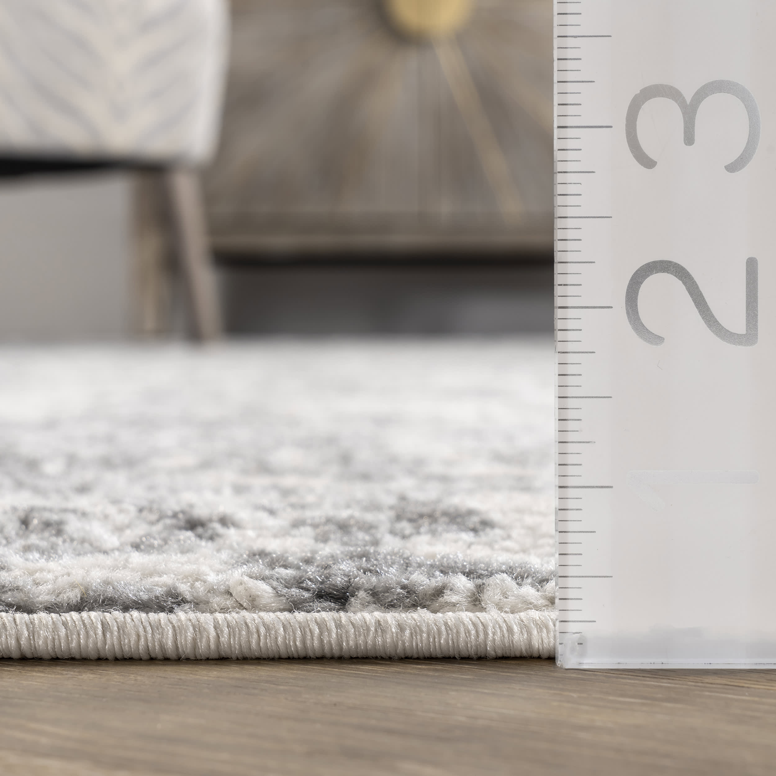Cardinal Peony Vineyard Rug - Soft Grey Floral Area Rug for Living Room, Bedroom & Dining Room Decor