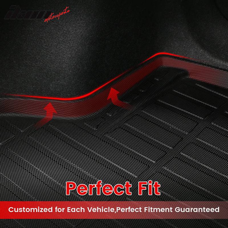 IKON TRUNK MAT for 2022-2025 Honda Civic Sedan - 3D Molded TPE Cargo Liner, Black Waterproof Trunk Protector - Perfect for Road Trips, Grocery Hauling & Everyday Use