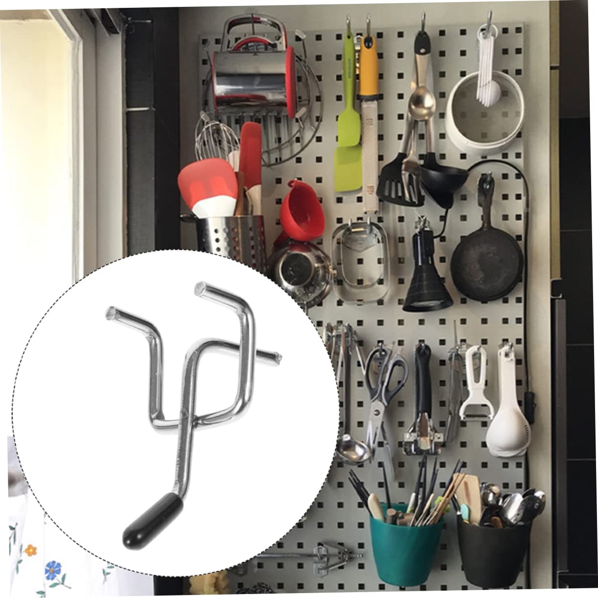 ULTECHNOVO 100-Pack Heavy Duty Iron Pegboard Hooks for Garage & Home Organization - Shelf Hooks, Utility Hooks, Wall Storage Accessories - Perfect for Tool Storage, Workshop & DIY Projects