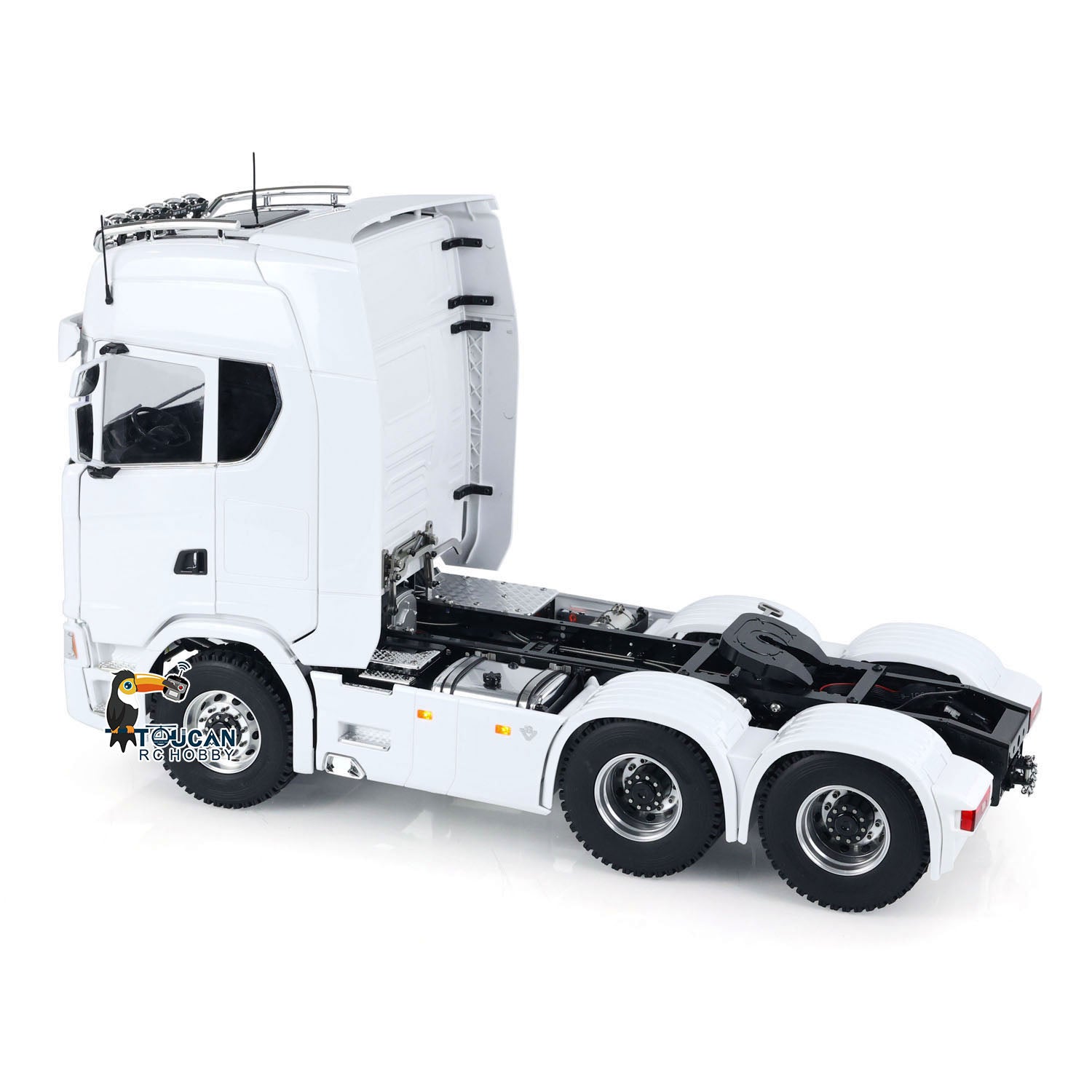1/14 Scale RC Tractor Truck - 6x6 Remote Control Car with Metal Chassis & 2-Speed Transmission | Pre-Assembled & Painted | FlySky ST8 Radio System | Off-Road Adventure, Construction Site Play, Collector's Display
