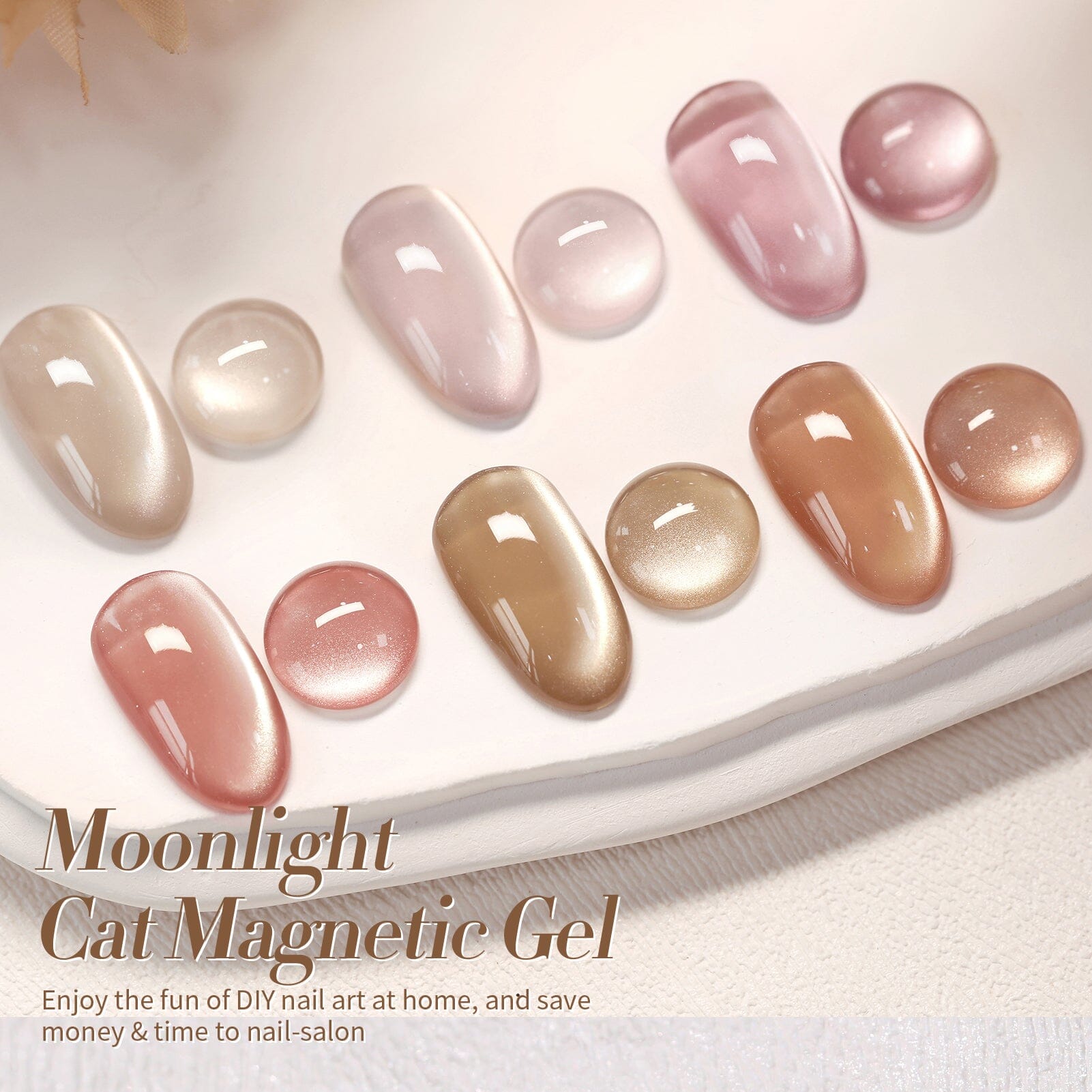 6 Colors Moonlight Cat Magnetic Gel Polish Set - 7ml Nail Polish Kit for Long-Lasting Manicures, Perfect for Home & Salon Use