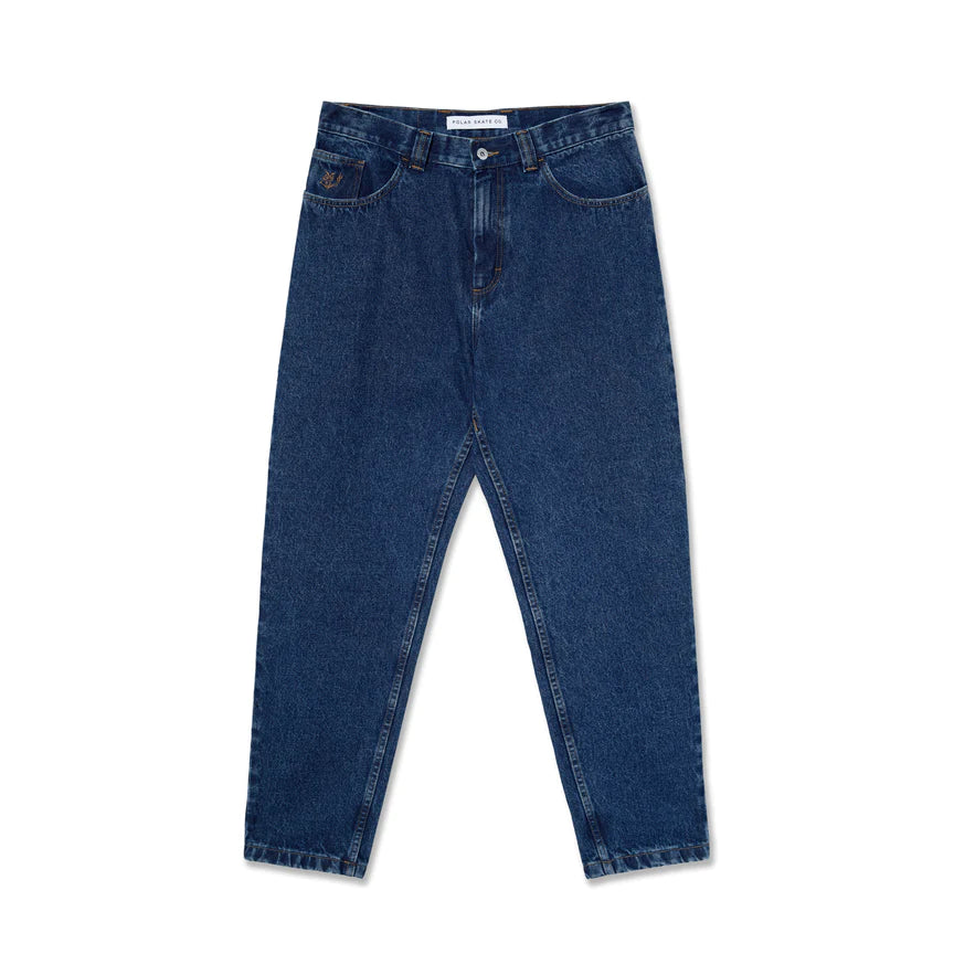 Polar '92 Denim Jeans - Dark Blue Wash Vintage Style Men's Denim Pants for Casual Wear & Street Fashion