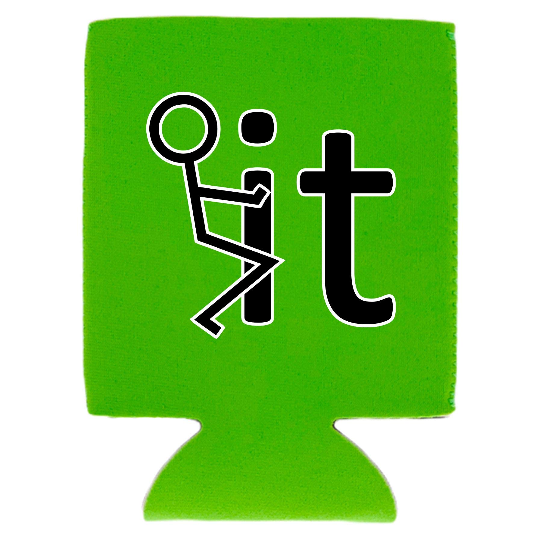 Fck It Magnetic Can Cooler (Bright Green, 2 Pack) - Keep Drinks Cold for Beer, Soda & Cans - Perfect for Pool Parties, BBQs & Outdoor Events