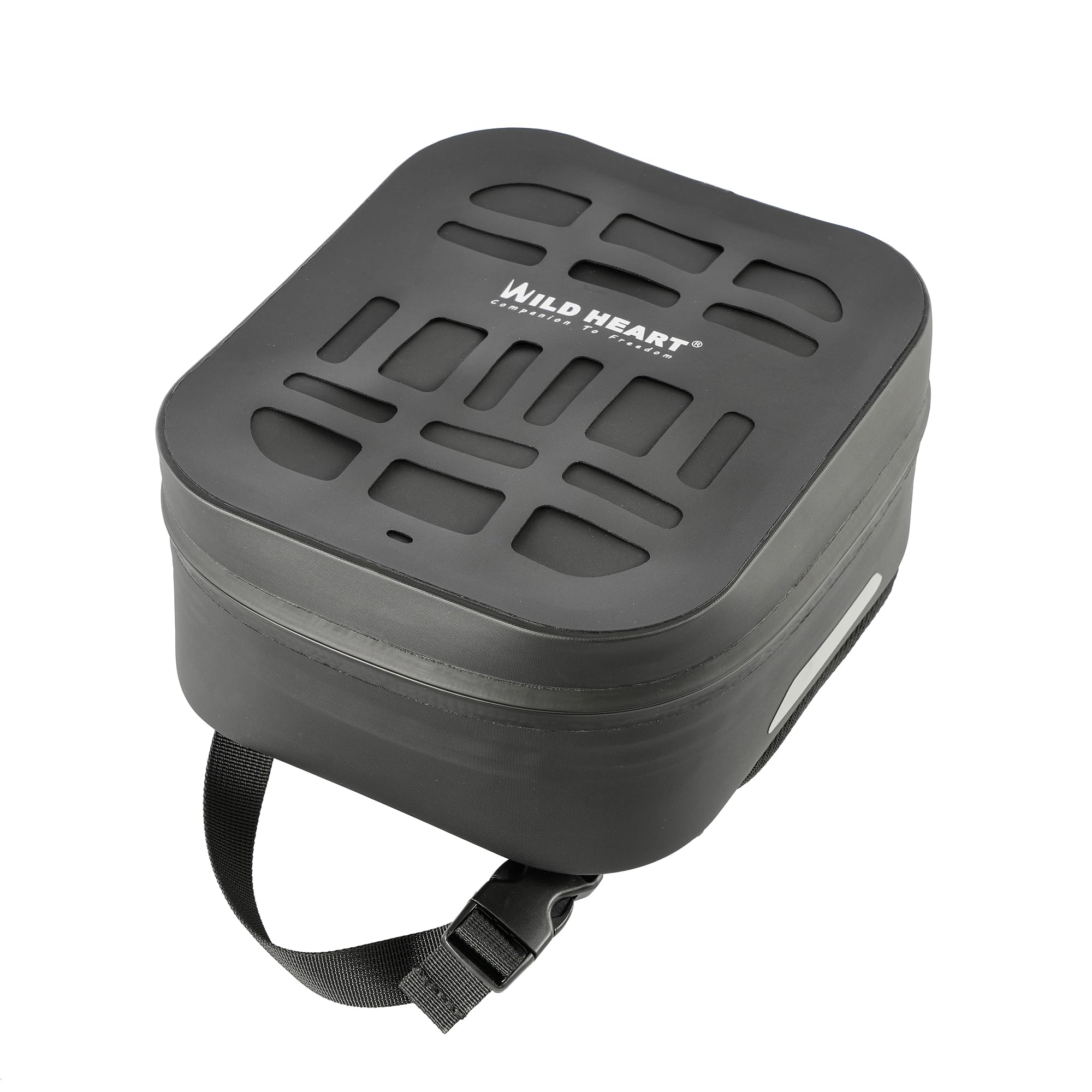 **WILD HEART Motorcycle Waterproof Quick Release Fuel Tank Bag - Hollow Black - Multifunctional Hanging Pouch for Outdoor, Travel & First Aid Storage**    *(Perfect for Motorcycle Rides, Camping, Emergency Kits & Daily Commuting)*