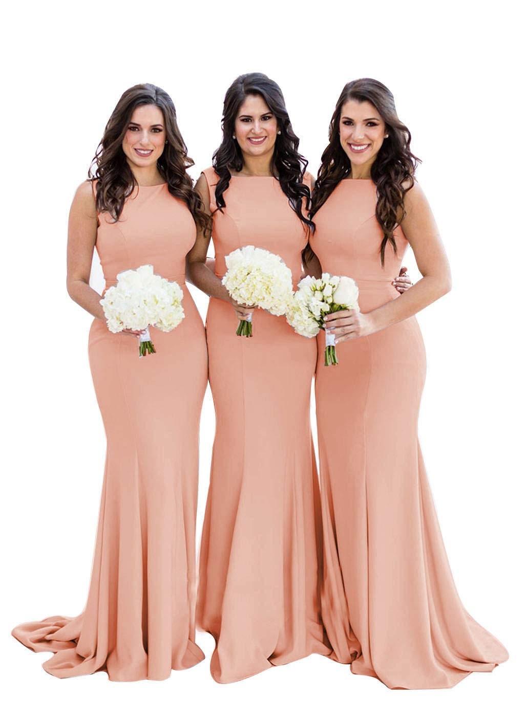 Elegant Mermaid Bridesmaid Dresses - Long Backless Formal Gowns for Weddings, Parties & Special Occasions | Perfect for Beach Weddings, Evening Galas & Formal Events