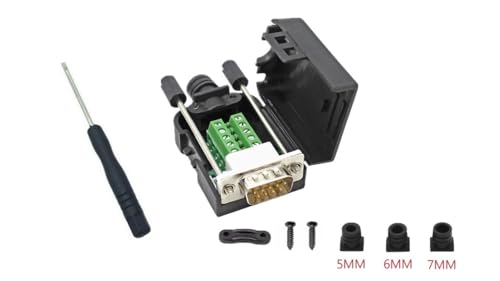 20PCS DB9 Male Breakout Connector - Solderless RS232 D-SUB 9 Pin Serial Port Terminal Adapter for Industrial Automation, CNC Machines & Data Communication Equipment
