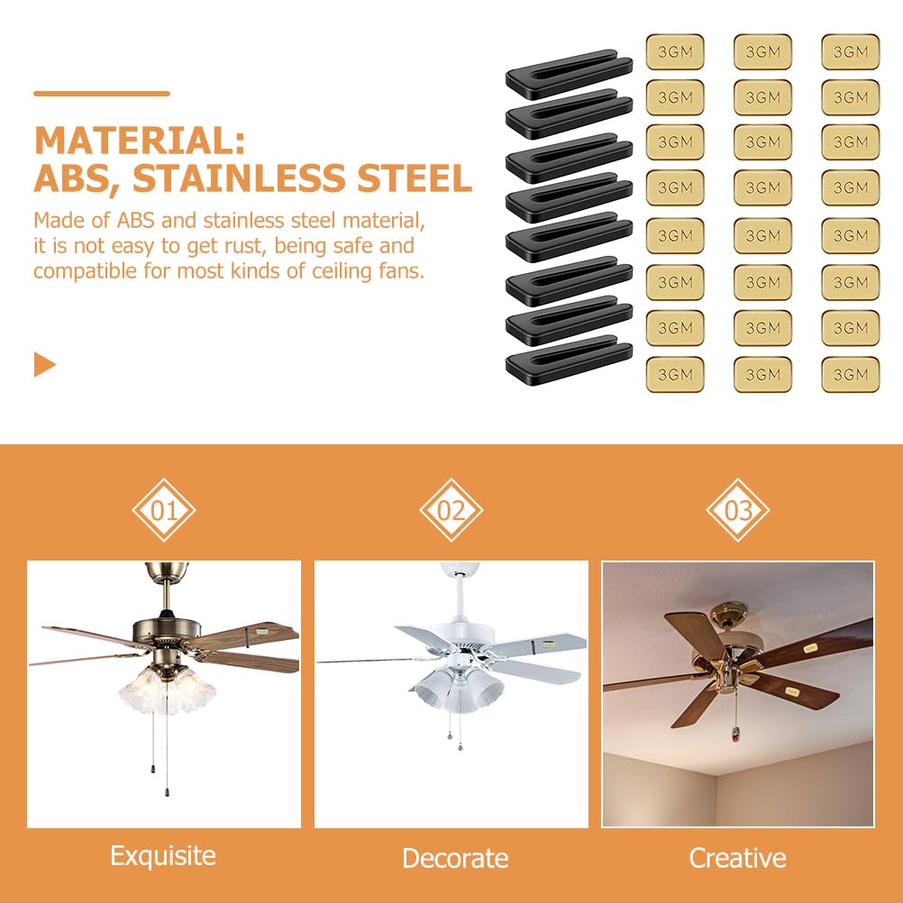 **8-Piece Ceiling Fan Blade Balancing Kit - Self-Adhesive Plastic Clips & Metal Weights for Home Ceiling Fan Repair - Perfect for Wobble Fix & Smooth Operation**    *(Ideal for DIY Home Maintenance, Bedroom, Living Room & Office Ceiling Fans)*