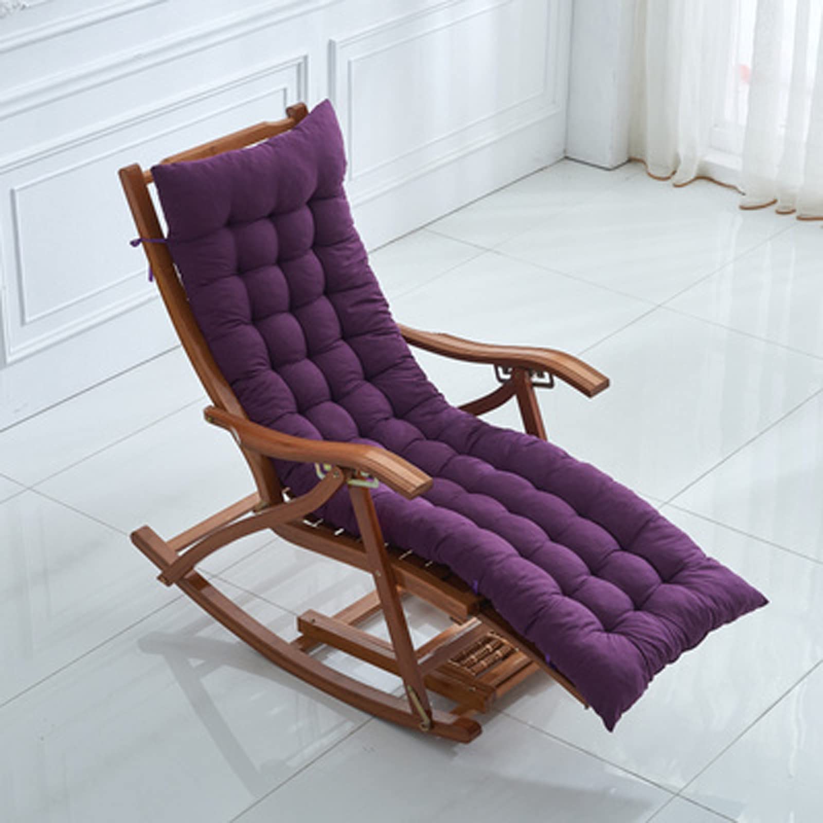 **Outdoor & Indoor Chaise Lounge Chair Cushion - Thick Recliner Backrest Pad (15.75