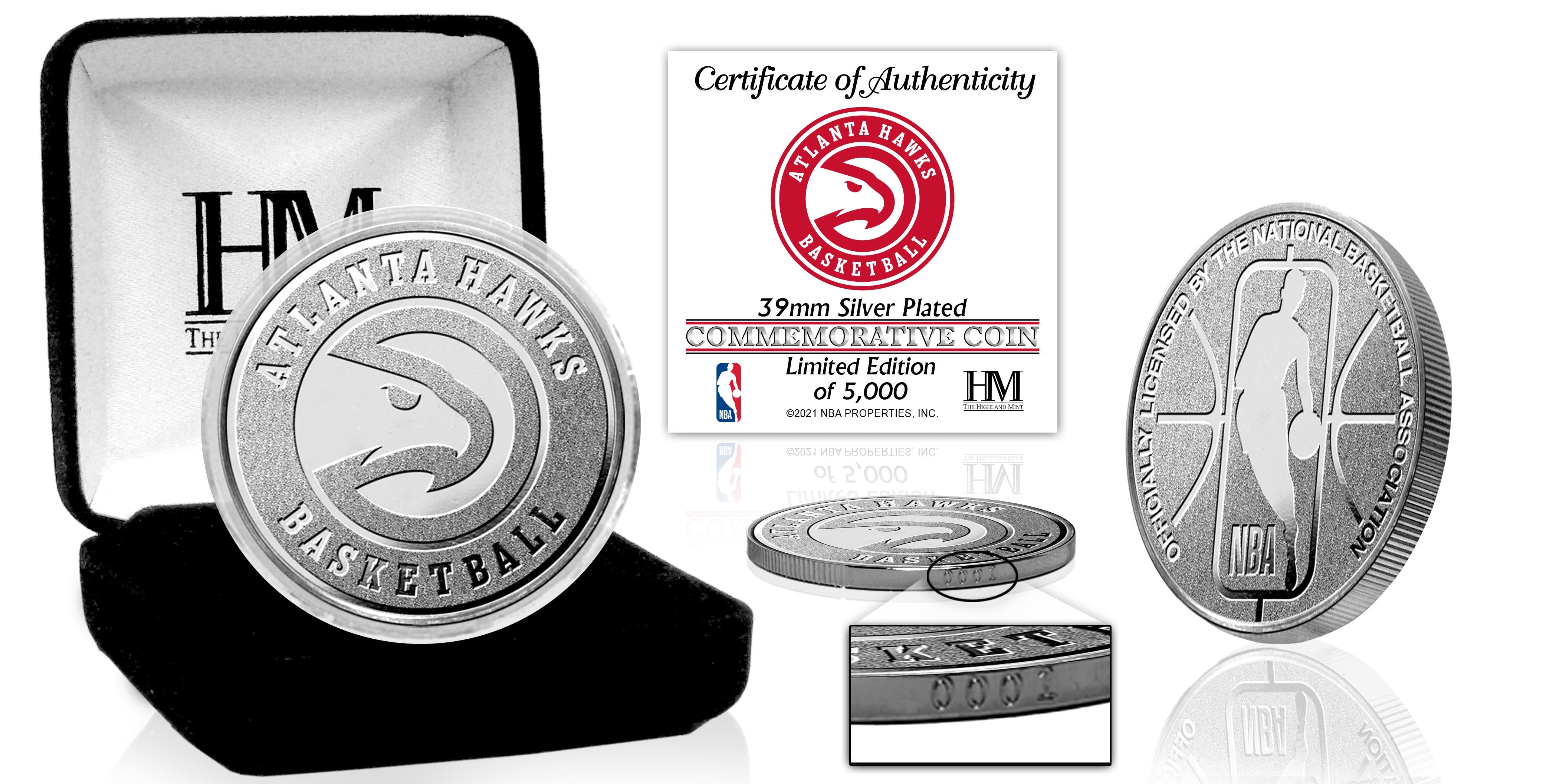 Atlanta Hawks Silver Mint Coin - Limited Edition Collectible for NBA Fans | Perfect for Sports Memorabilia, Gifts & Display